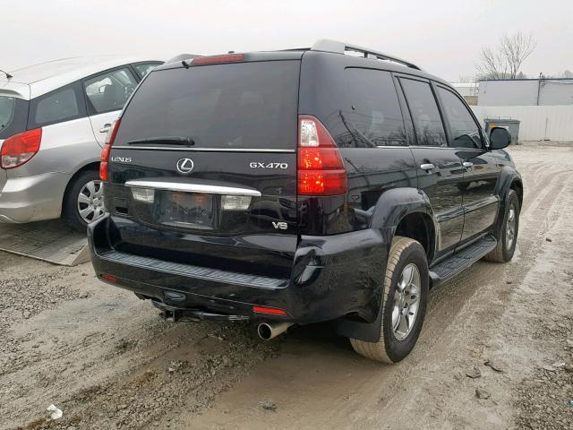 JTJBT20X880156725 - 2008 LEXUS GX 470 BLACK photo 4