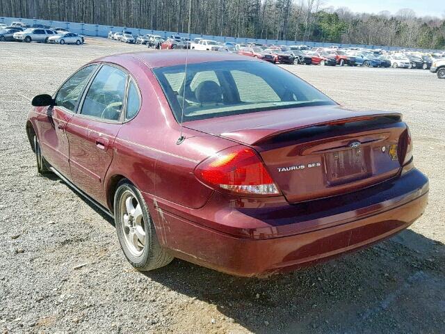 1FAFP55U34G121994 - 2004 FORD TAURUS SES RED photo 3