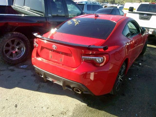 JF1ZNAE16J9701502 - 2018 TOYOTA 86 GT RED photo 4