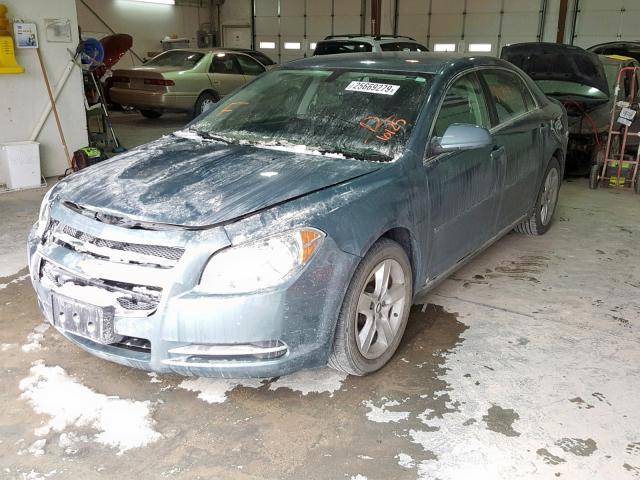 1G1ZH57B99F156125 - 2009 CHEVROLET MALIBU 1LT BLUE photo 2