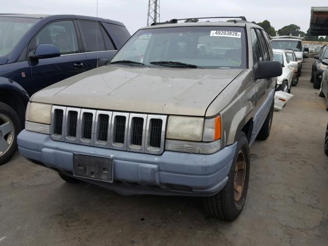 1J4GZ58S4TC210489 - 1996 JEEP GRAND CHER TAN photo 2