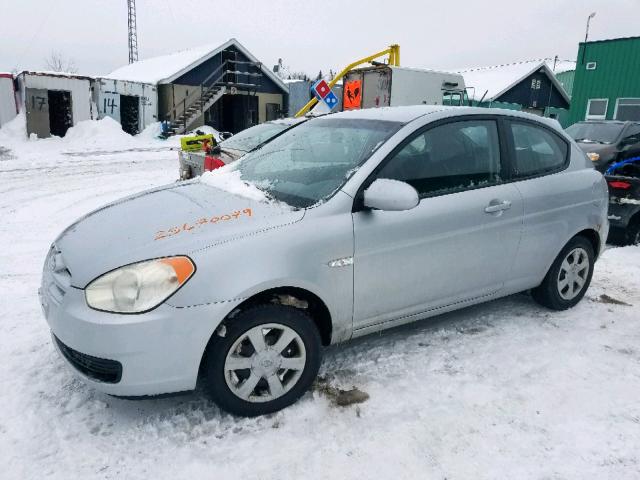 KMHCN35C37U011804 - 2007 HYUNDAI ACCENT BAS SILVER photo 2