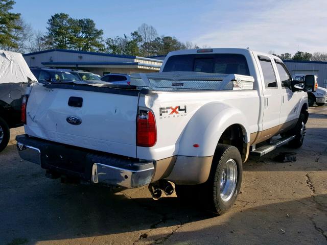 1FT8W3DT8BEB12381 - 2011 FORD F350 SUPER WHITE photo 4