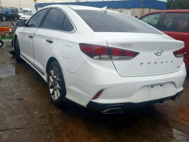 5NPE34AB9JH638126 - 2018 HYUNDAI SONATA SPO WHITE photo 3