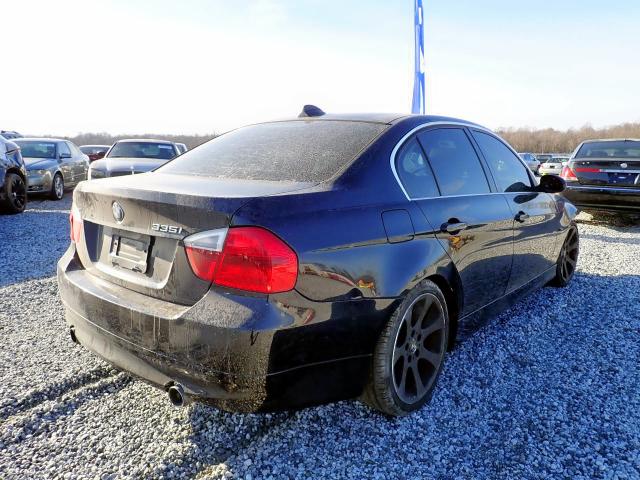 WBAVB77518NH78624 - 2008 BMW 335 I BLACK photo 4