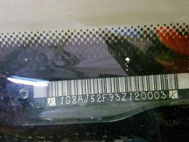 1G8AJ52F93Z120003 - 2003 SATURN ION LEVEL GREEN photo 10