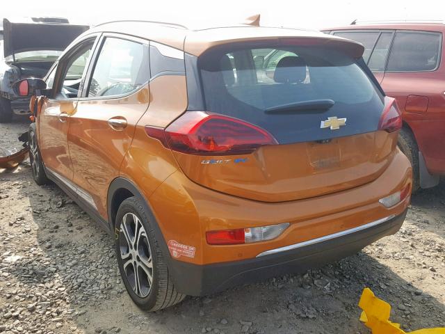 1G1FX6S09H4151325 - 2017 CHEVROLET BOLT EV PR ORANGE photo 3