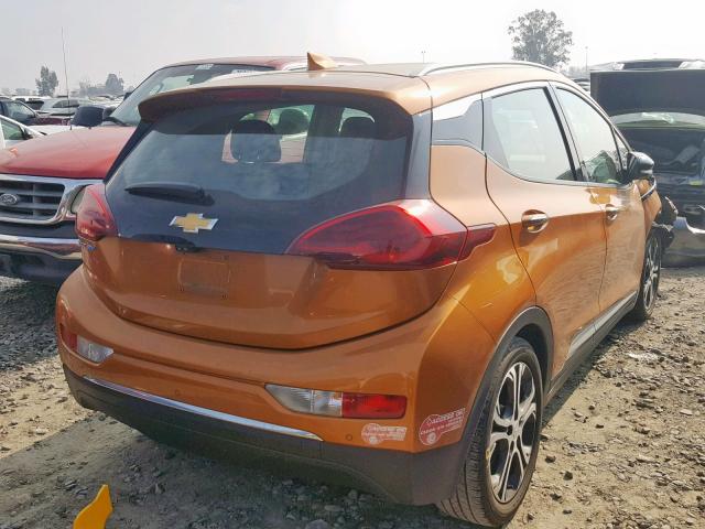 1G1FX6S09H4151325 - 2017 CHEVROLET BOLT EV PR ORANGE photo 4