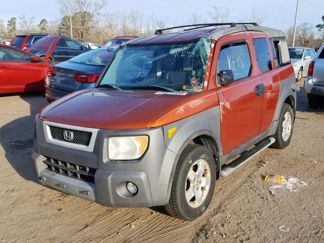 5J6YH28534L009734 - 2004 HONDA ELEMENT EX ORANGE photo 2