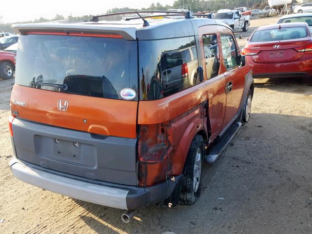 5J6YH28534L009734 - 2004 HONDA ELEMENT EX ORANGE photo 4