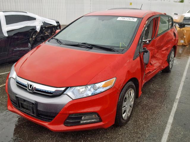 JHMZE2H31CS000700 - 2012 HONDA INSIGHT RED photo 2