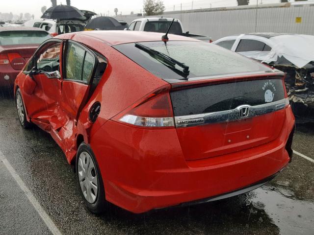 JHMZE2H31CS000700 - 2012 HONDA INSIGHT RED photo 3