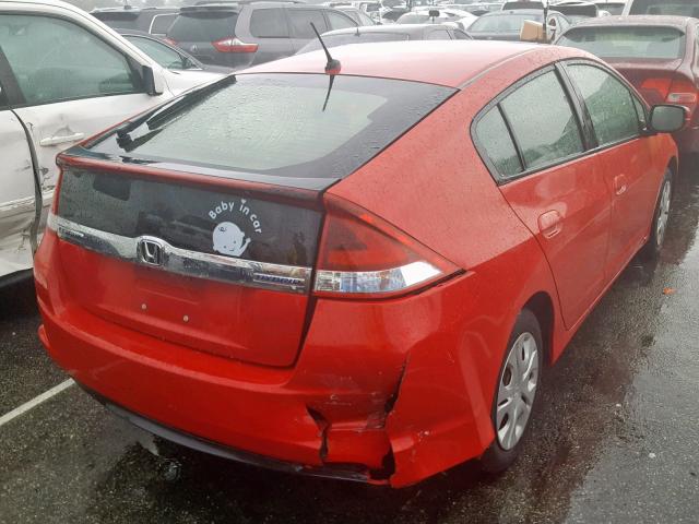 JHMZE2H31CS000700 - 2012 HONDA INSIGHT RED photo 4