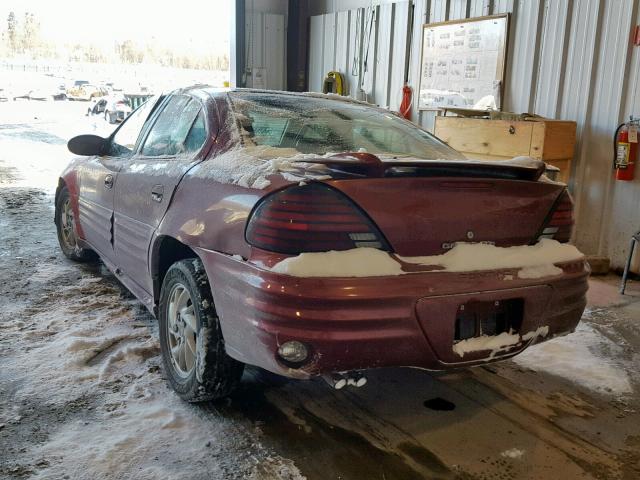 1G2NF52E12C311940 - 2002 PONTIAC GRAND AM S RED photo 3