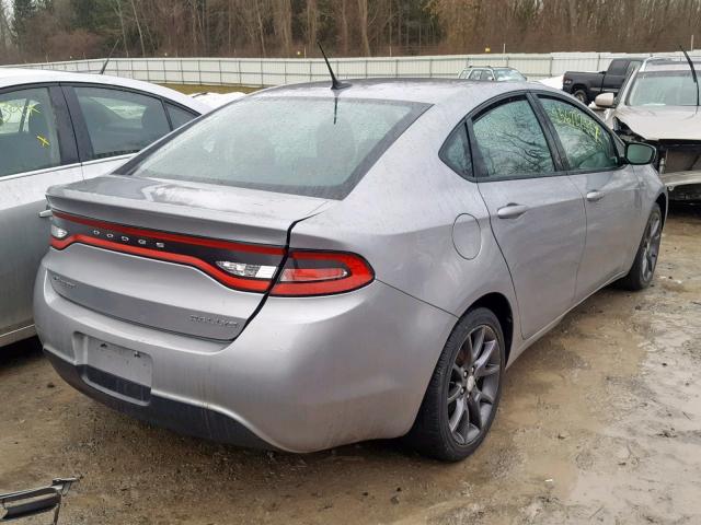 1C3CDFFA7GD822256 - 2016 DODGE DART SXT S SILVER photo 4