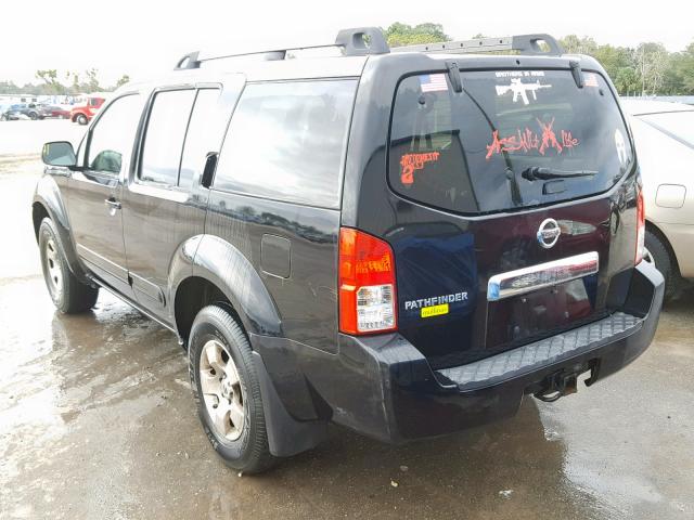 5N1AR18U66C632995 - 2006 NISSAN PATHFINDER BLACK photo 3