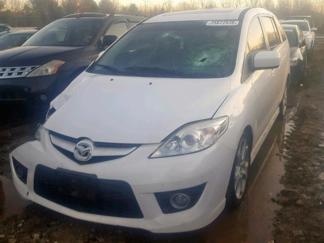 JM1CR2WL4A0381711 - 2010 MAZDA 5 WHITE photo 2