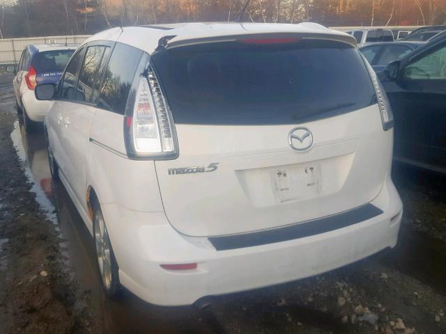 JM1CR2WL4A0381711 - 2010 MAZDA 5 WHITE photo 3