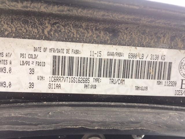 1C6RR7VT1GS162685 - 2016 RAM 1500 LARAM BLACK photo 9