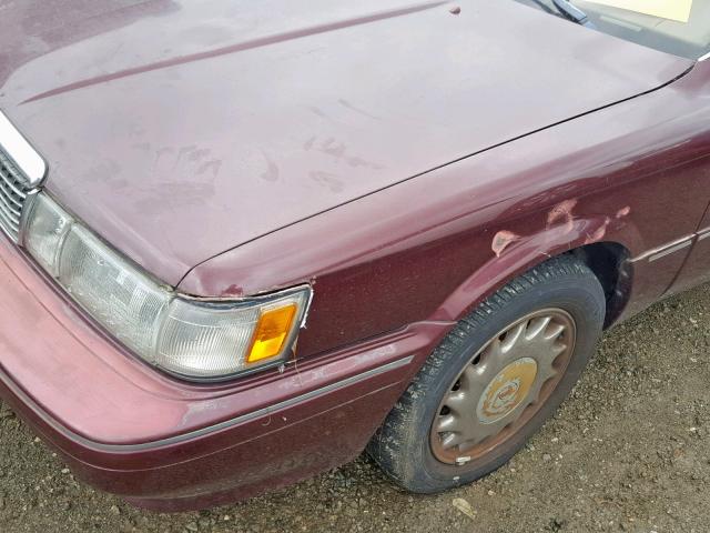 JT8VV22T8M0136195 - 1991 LEXUS ES 250 MAROON photo 9