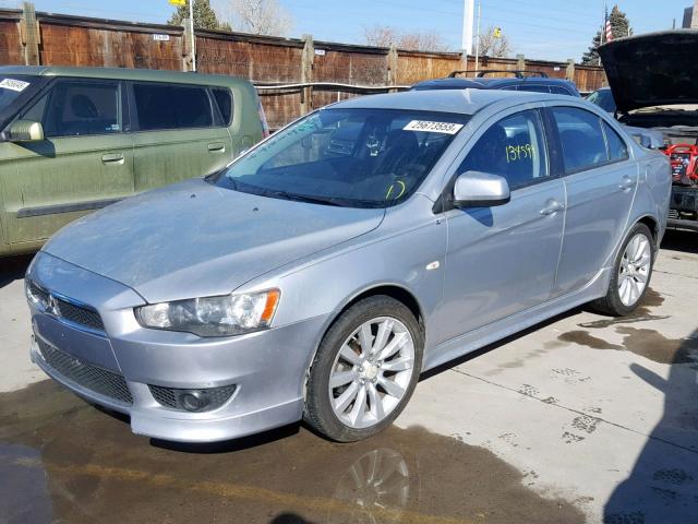 JA32U8FW0AU007532 - 2010 MITSUBISHI LANCER GTS SILVER photo 2