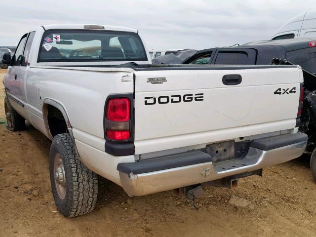 3B7KF23WX2M219356 - 2002 DODGE RAM 2500 WHITE photo 3