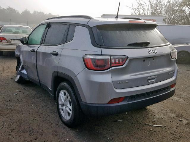 3C4NJDAB4HT605695 - 2017 JEEP COMPASS SP SILVER photo 3