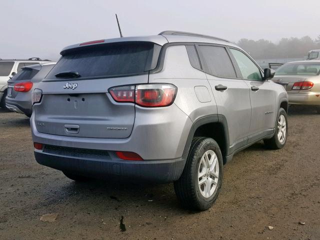 3C4NJDAB4HT605695 - 2017 JEEP COMPASS SP SILVER photo 4