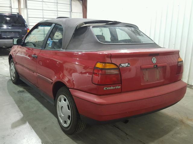 3VWAA81E1WM802473 - 1998 VOLKSWAGEN CABRIO RED photo 3