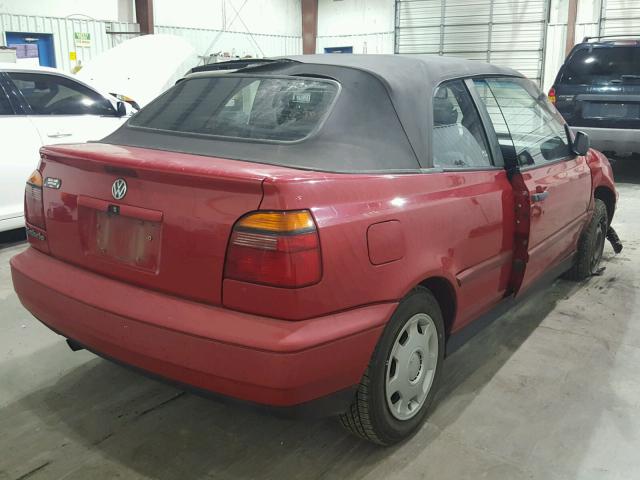 3VWAA81E1WM802473 - 1998 VOLKSWAGEN CABRIO RED photo 4