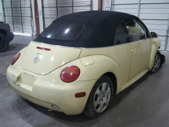 3VWCK21Y03M314267 - 2003 VOLKSWAGEN NEW BEETLE أصفر صورة 4