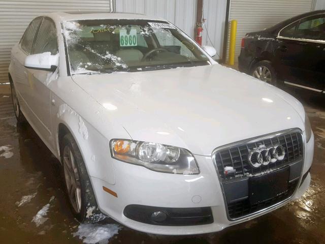 WAUDF78E08A053616 - 2008 AUDI A4 2.0T QU WHITE photo 1