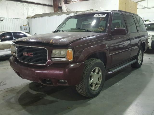 1GKEK13RXYR140567 - 2000 GMC YUKON DENA RED photo 2