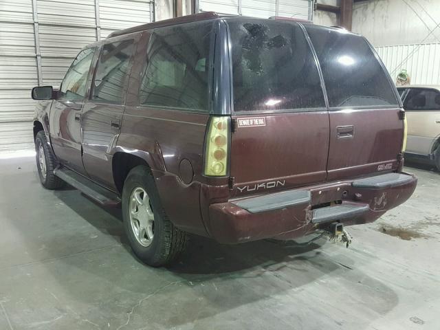 1GKEK13RXYR140567 - 2000 GMC YUKON DENA RED photo 3