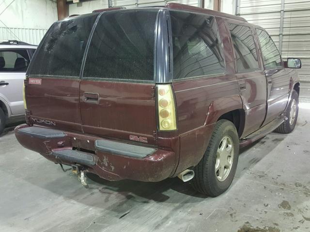 1GKEK13RXYR140567 - 2000 GMC YUKON DENA RED photo 4