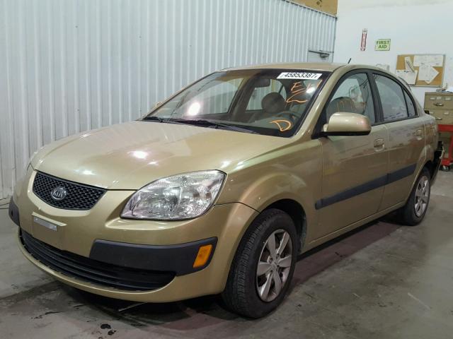 KNADE223X96487687 - 2009 KIA RIO BASE GOLD photo 2