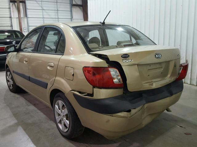 KNADE223X96487687 - 2009 KIA RIO BASE GOLD photo 3