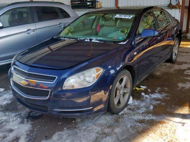 1G1ZJ57B98F173932 - 2008 CHEVROLET MALIBU 2LT BLUE photo 2