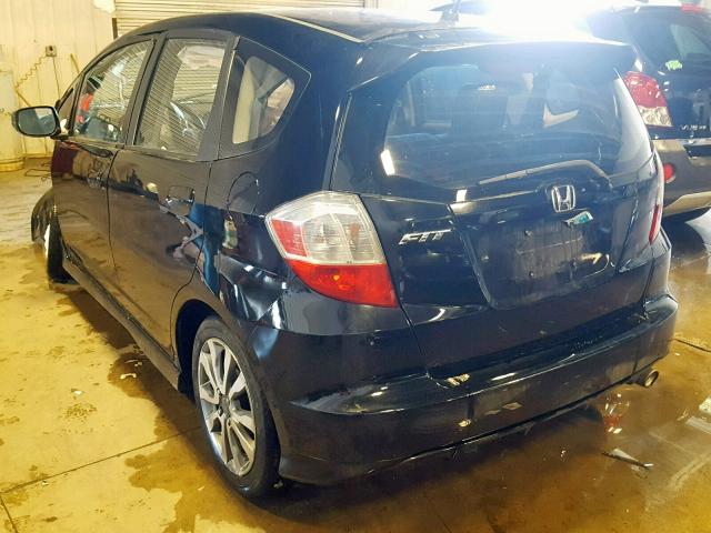 JHMGE8H5XDC057842 - 2013 HONDA FIT SPORT BLACK photo 3