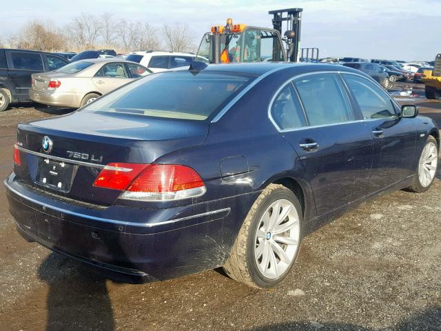 WBAHN835X7DT72200 - 2007 BMW 750 BLUE photo 4