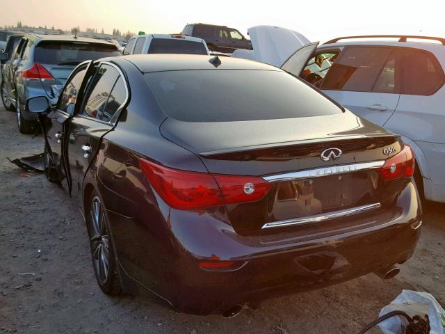 JN1BV7APXEM684038 - 2014 INFINITI Q50 BASE BLACK photo 3