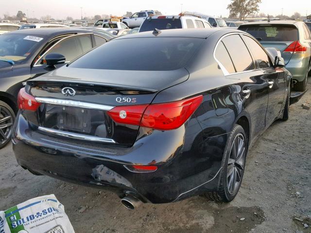 JN1BV7APXEM684038 - 2014 INFINITI Q50 BASE BLACK photo 4