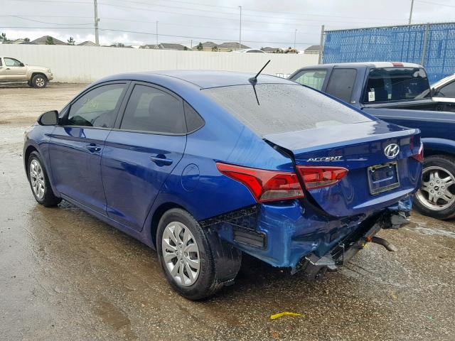 3KPC24A36JE023718 - 2018 HYUNDAI ACCENT SEL BLUE photo 3