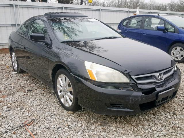 1HGCM82627A008088 - 2007 HONDA ACCORD EX შავი ფოტო 1