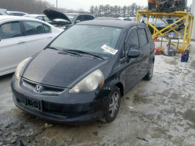 JHMGD38497S063784 - 2007 HONDA FIT BLACK photo 2