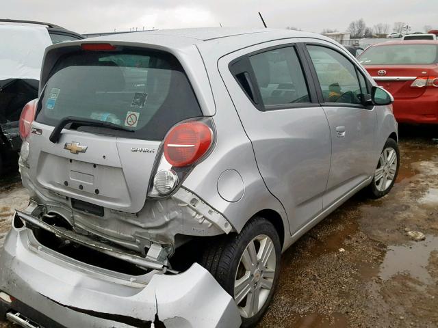 KL8CD6S90DC555706 - 2013 CHEVROLET SPARK 1LT SILVER photo 4