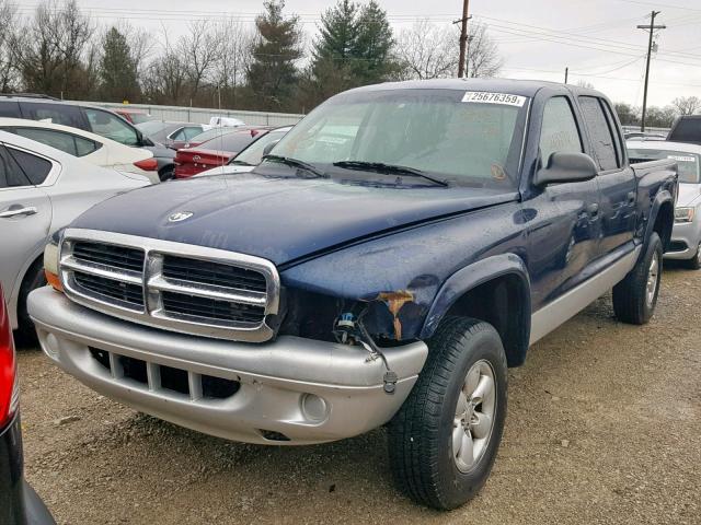 1D7HG48X93S108638 - 2003 DODGE DAKOTA QUA BLUE photo 2