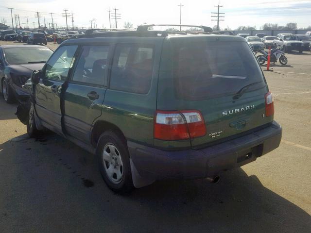 JF1SF63541H767747 - 2001 SUBARU FORESTER L GREEN photo 3