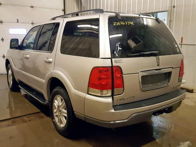 5LMEU68H94ZJ13494 - 2004 LINCOLN AVIATOR 金色 照片 3