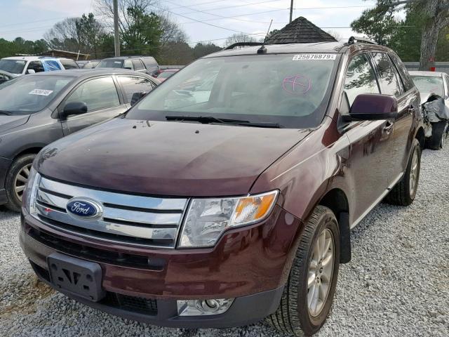 2FMDK38C59BA69706 - 2009 FORD EDGE SEL MAROON photo 2